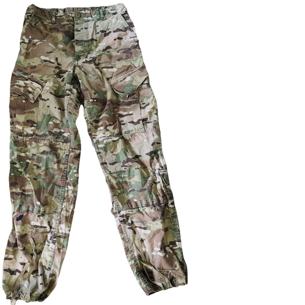 VINTAGE Y2K Military Army CAMO Cargo Combat PANTS Unisex Sz Small 27 to 31 Waist